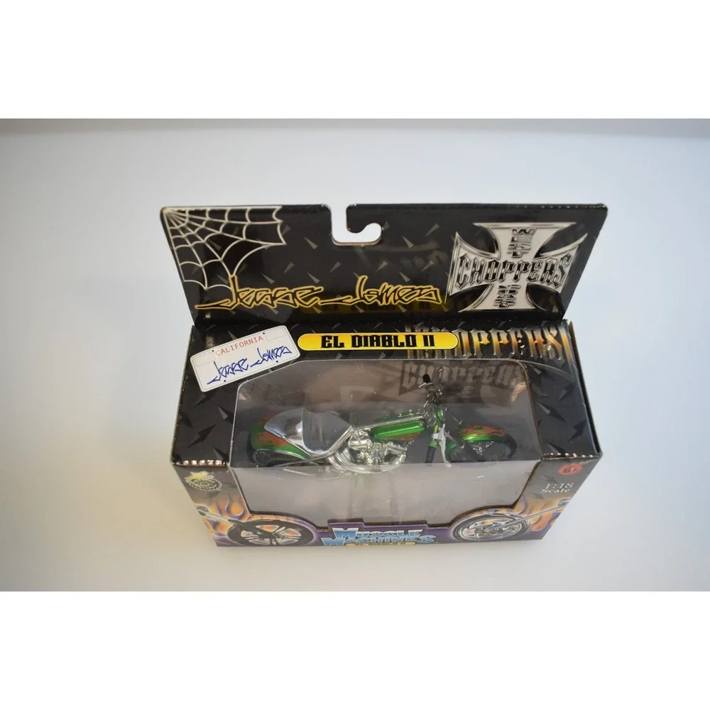 Jesse James West Coast Choppers El Diablo 2 1:18 Scale Diecast Green/ Orange
